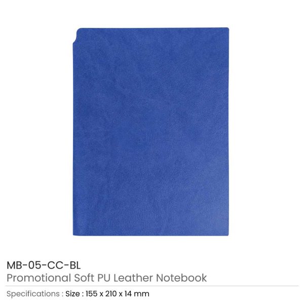 Blue PU Leather Notebooks