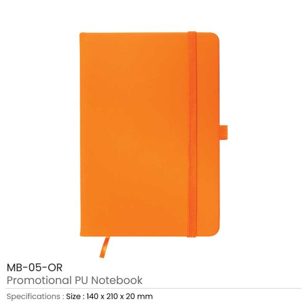A5 Sized PU Leather Notebooks MB-05-OR