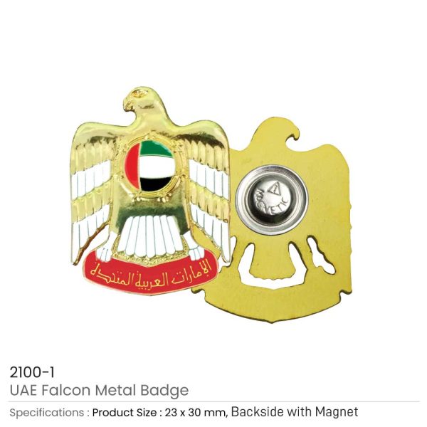 UAE Falcon Metal 3D Badges