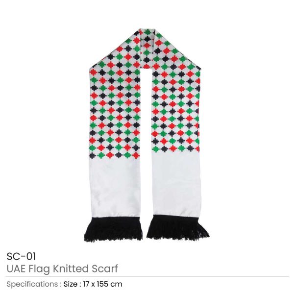 UAE Flag Knitted Scarfs