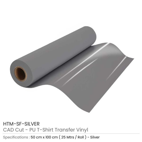 PU T-shirt Transfer Vinyl Silver
