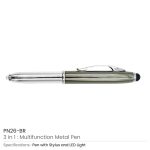 3 in 1 Metal Pens with Stylus and Light - Image 4