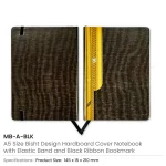 Arabic Bisht Style Notebooks — A5 Hard Cover with Elastic Band, Bookmark & Pen Holder - Image 5