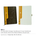 Arabic Bisht Style Notebooks — A5 Hard Cover with Elastic Band, Bookmark & Pen Holder - Image 3