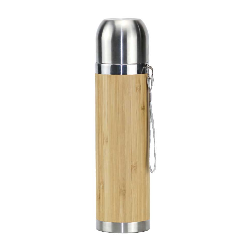Bamboo-Flask-TM-12-Main.jpg Promotional Bamboo Flask - Image 1