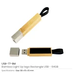 Bamboo LED Logo USB with Strap 64GB V. 3.0 - Image 3