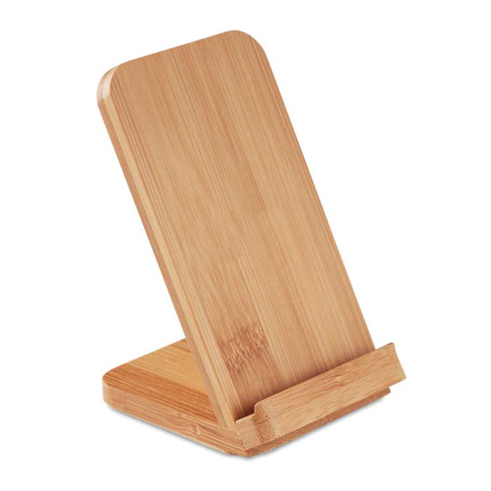 Bamboo-Wireless-Charger-JU-WCP-3-main-t.jpg Eco-Friendly Bamboo 10W Wireless Charger Stand - Image 1