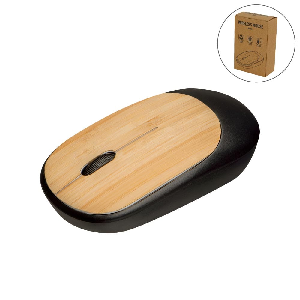 Bamboo-Wireless-Mouse-WM4-Blank.jpg Bamboo Wireless Mouse in Black Color - Image 1