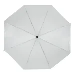 Bi-Fold Umbrella in White with Velcro Closure and Pouch - Image 5