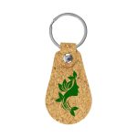 Cork PU Keychains with 32mm Key Ring - Image 2