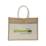 Jute Bags with Cotton Pocket and Handle - Image 2