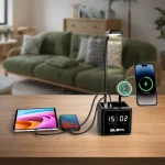 Multifunctional Desk Lamp with Wireless Charger and Clock - Image 2