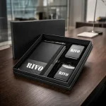 Promotional Office Gift sets in Black Square Premium Gift Box - Image 2