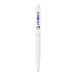 Plastic Pens White Color, Push Button, Wide Clip - Image 2