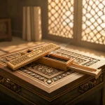 Wooden Incense Burner Holder with Drawer Includes 10 Pcs Oud Sticks - Image 2