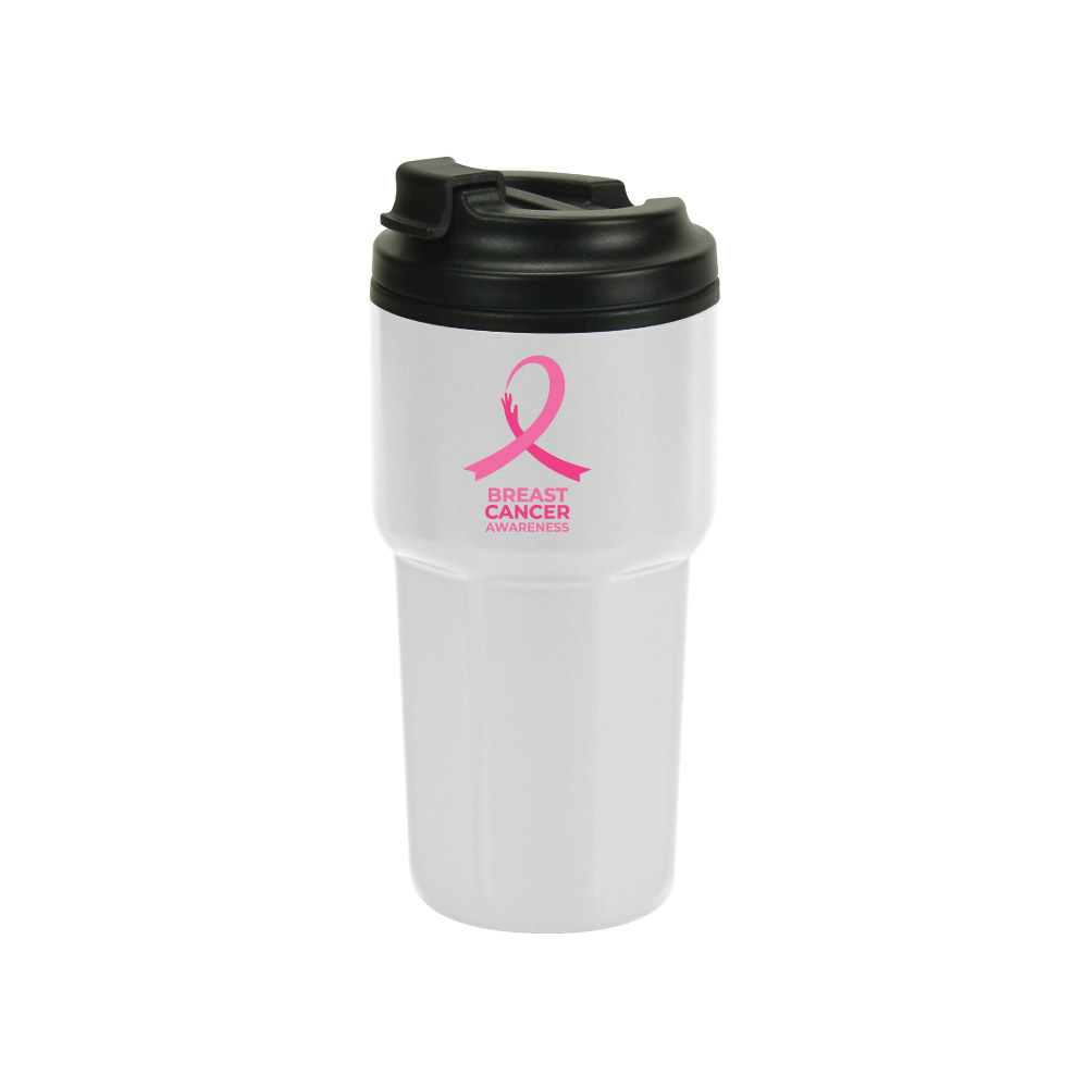 Breast-Cancer-Awareness-Tumbler-TM-077-WHT.jpg Tumblers with Breast Cancer Awareness Logo - Image 1
