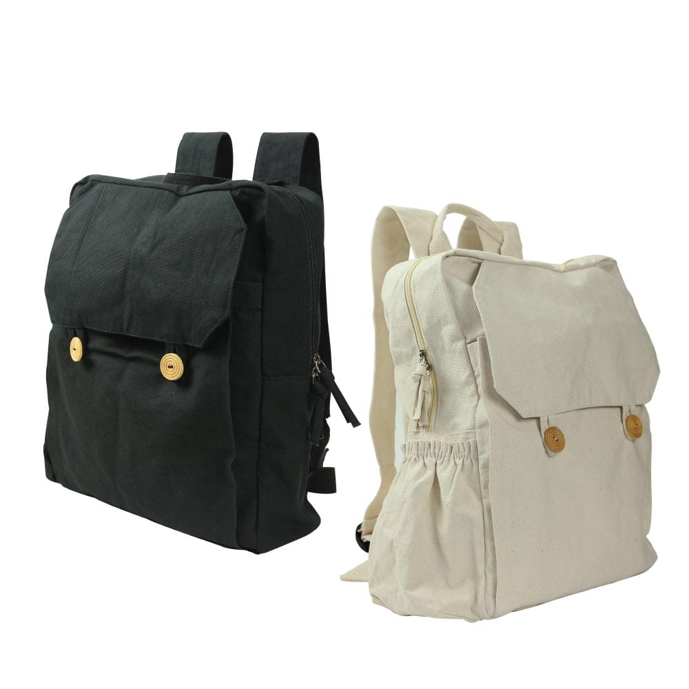 CSB-20-Maint.jpg Black Cotton Backpack with Zipper Closure - Image 1