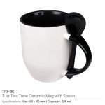 Ceramic Mugs with Spoon - Image 8