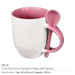 Ceramic Mugs with Spoon - Image 11