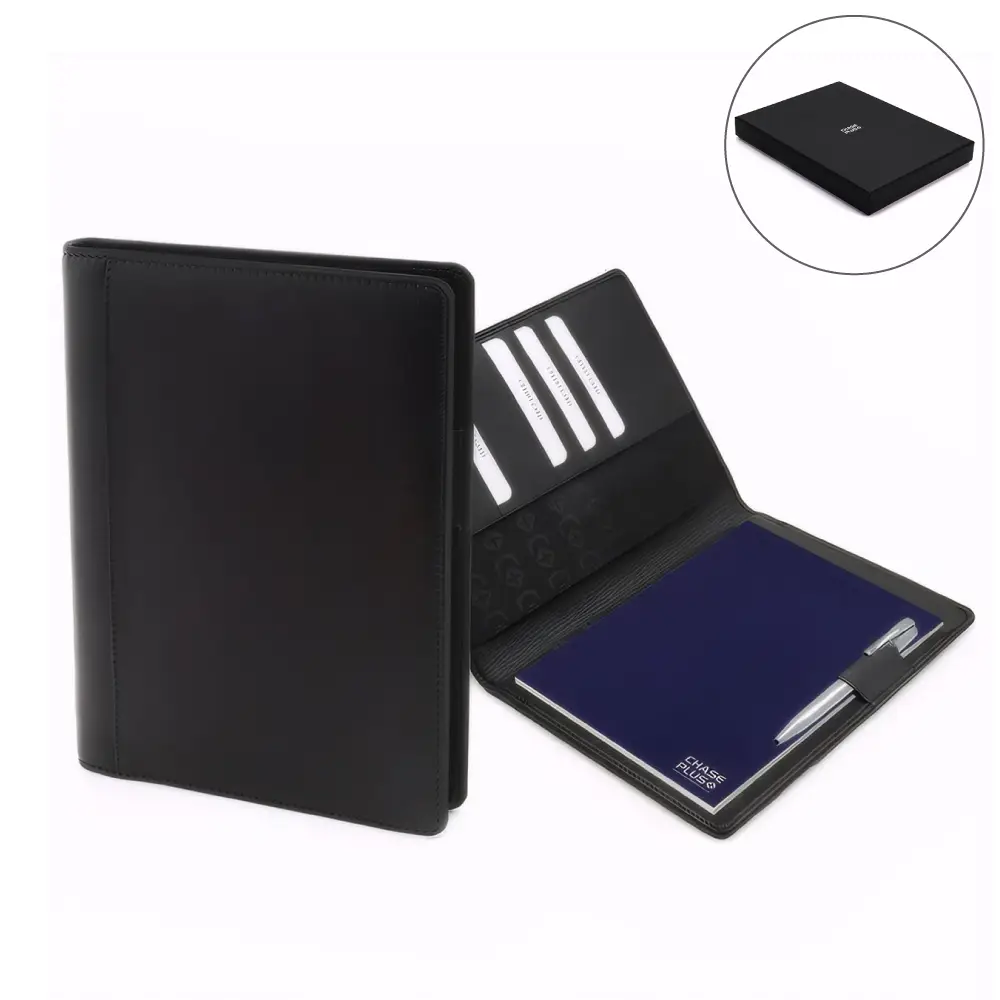 Chase-Plus-A5-Folder-CP-FL-PRM-Blank.webp A5 Folder with Notepad and Metal Pen - PREMIO - Image 1