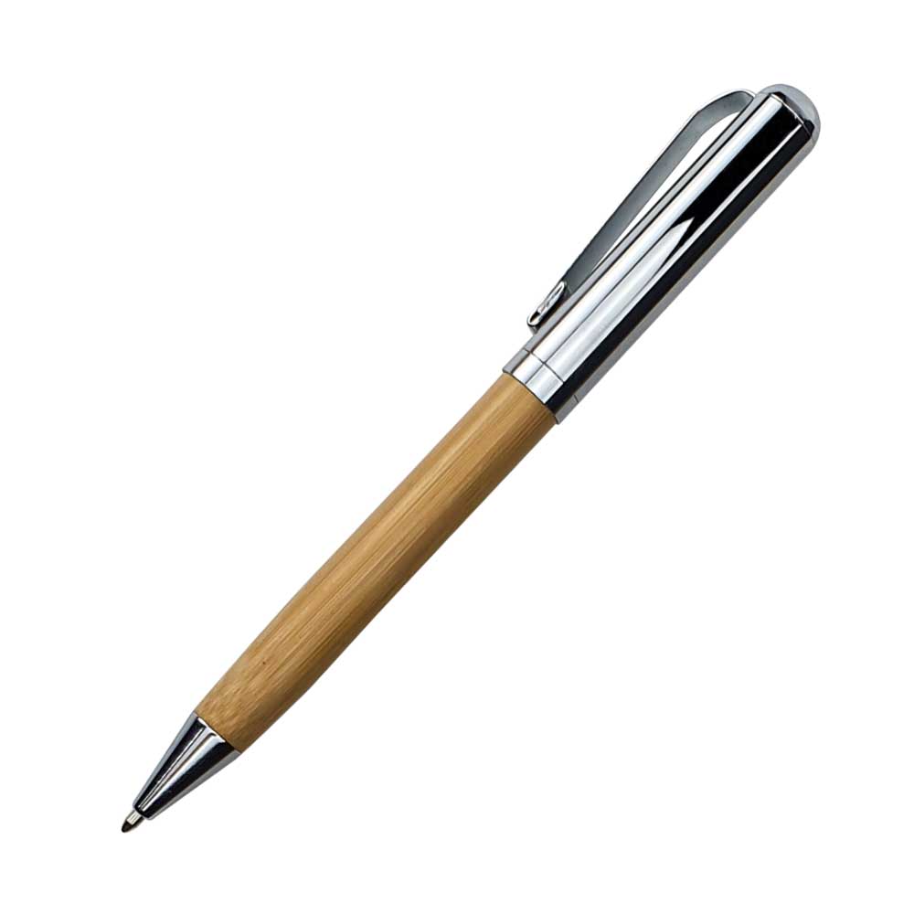 Chrome-and-Bamboo-Metal-Pen-PN60-BM-Main.jpg Chrome and Bamboo Metal Pens - Image 1