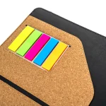 Cork Cover Folder B5 Size with Notepad, Pen and Sticky Notes - Image 4