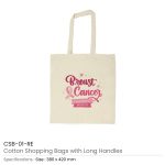 Cotton Bags with Breast Cancer Awareness Logo - Image 3