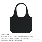 Cotton Hobo Bags with Front Pocket, 340 GSM - Image 5