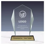 Crystal Award with Black Base in Wooden Box - Image 2
