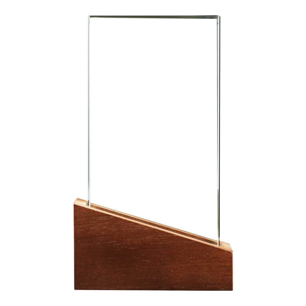 Crystal-Awards-with-Wood-Base-CR-62-Blank.jpg Crystal Awards with Wood Base - Image 1