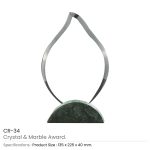 Flame Shaped Crystal & Marble Awards - Image 3