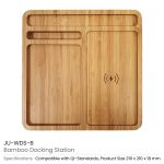 Bamboo 15W Wireless Desk Fast Charging Pad and Organizer - Image 3