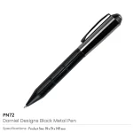 Dorniel Designs Brand Pens, Matte Black, Twist Action, Blue Ink - Image 3