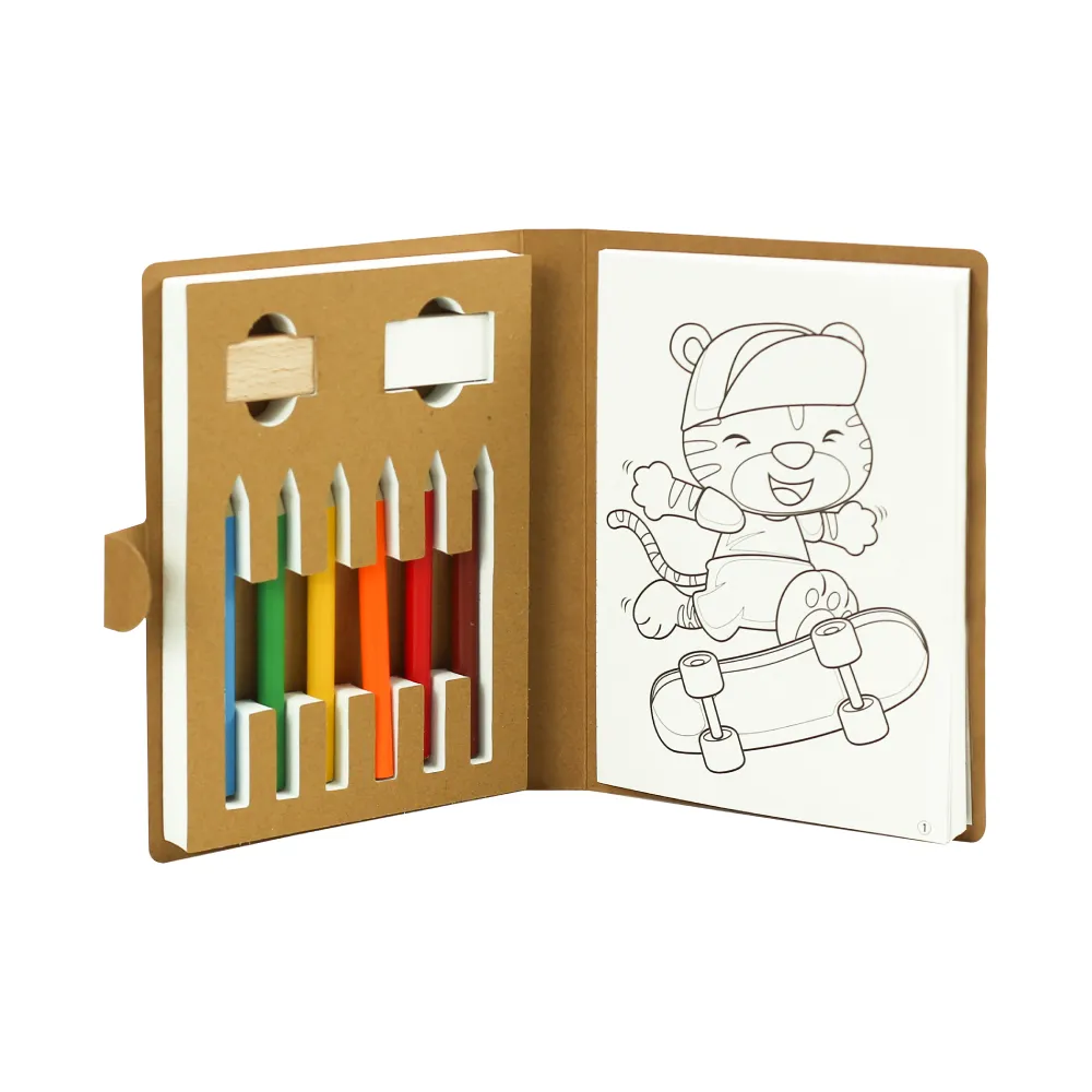Eco-Friendly-Drawing-Pad-Set-GFK-13-Blank.webp Eco-Friendly Drawing Pad Set with Colored Pencils, Sharpener & Eraser - Image 1