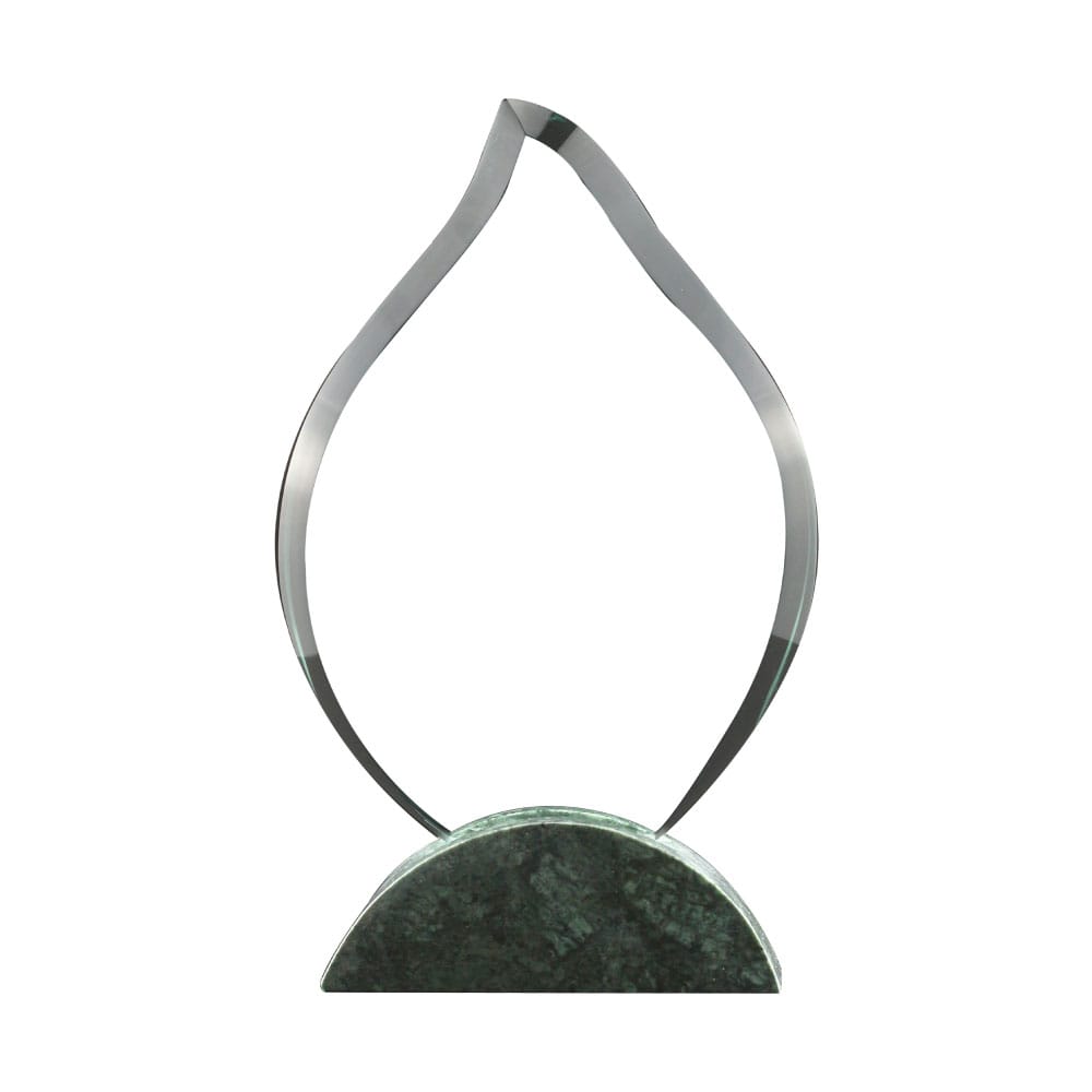 Flame-Shaped-Crystal-and-Marble-Awards-CR-34-Blank.jpg Flame Shaped Crystal & Marble Awards - Image 1