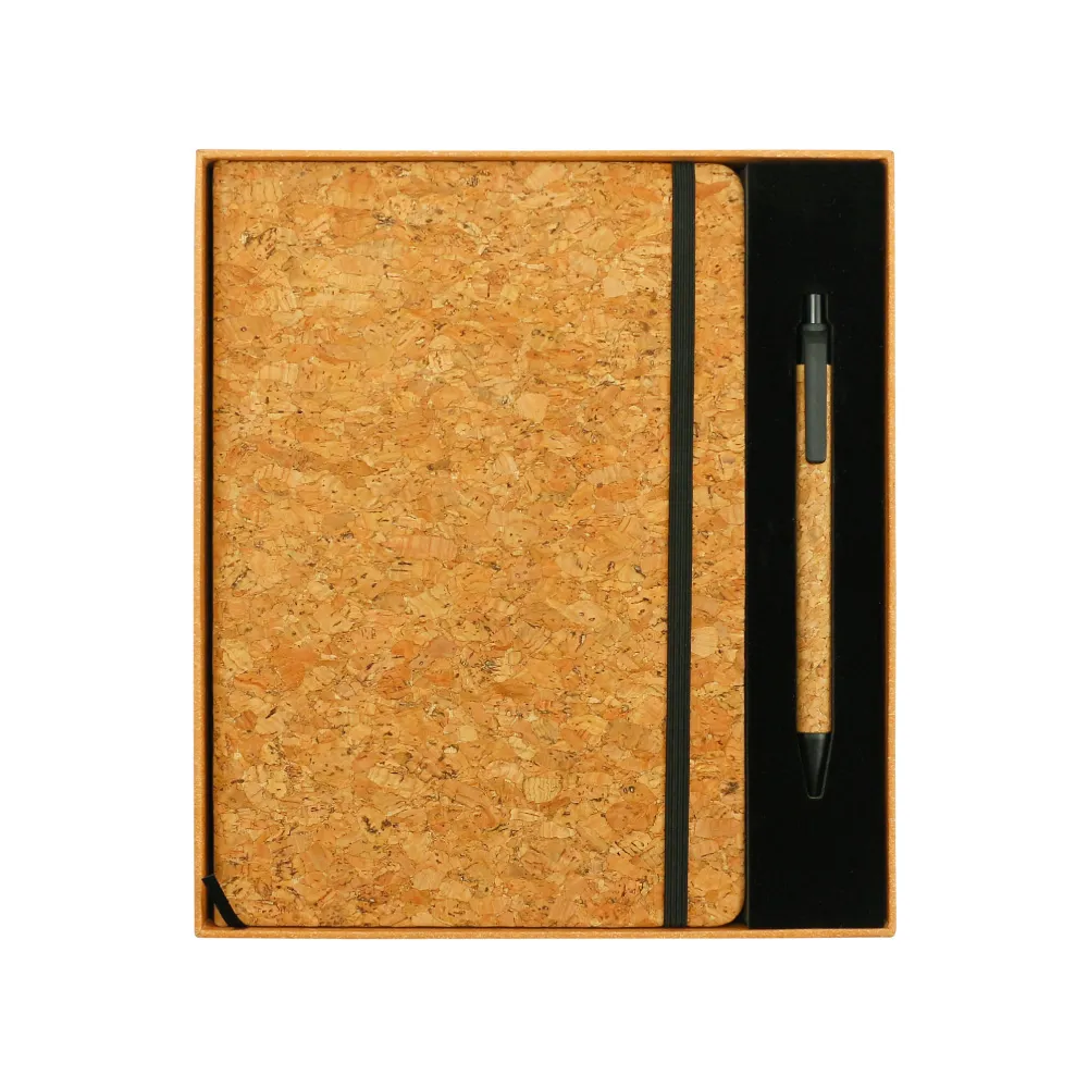 Gift-Set-GS-701-C-Blank.webp Cork Notebook and Ball Pen Gift Set - Image 1