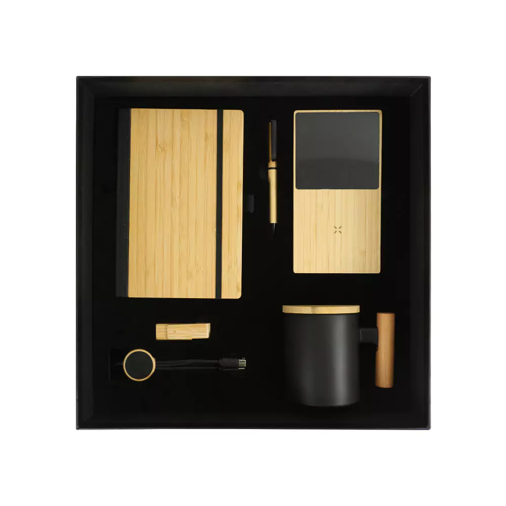Gift-Sets-GS-053-Blank.webp Promotional Gift Sets in a Black Cardboard Gift Box GS-053 - Image 1