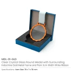 Glass Medals with Metal Frame and 3cm White Ribbon - Image 4