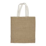 Jute Bags with White Handle