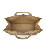 Reusable Jute Shopping Bags with Button Closure - Image 4