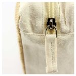 Jute & Cotton Zipper Pouch with Breast Cancer Awareness Logo - Image 4