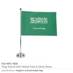 Flag with Metal Pole & Silver Plated Plastic Base - Image 7
