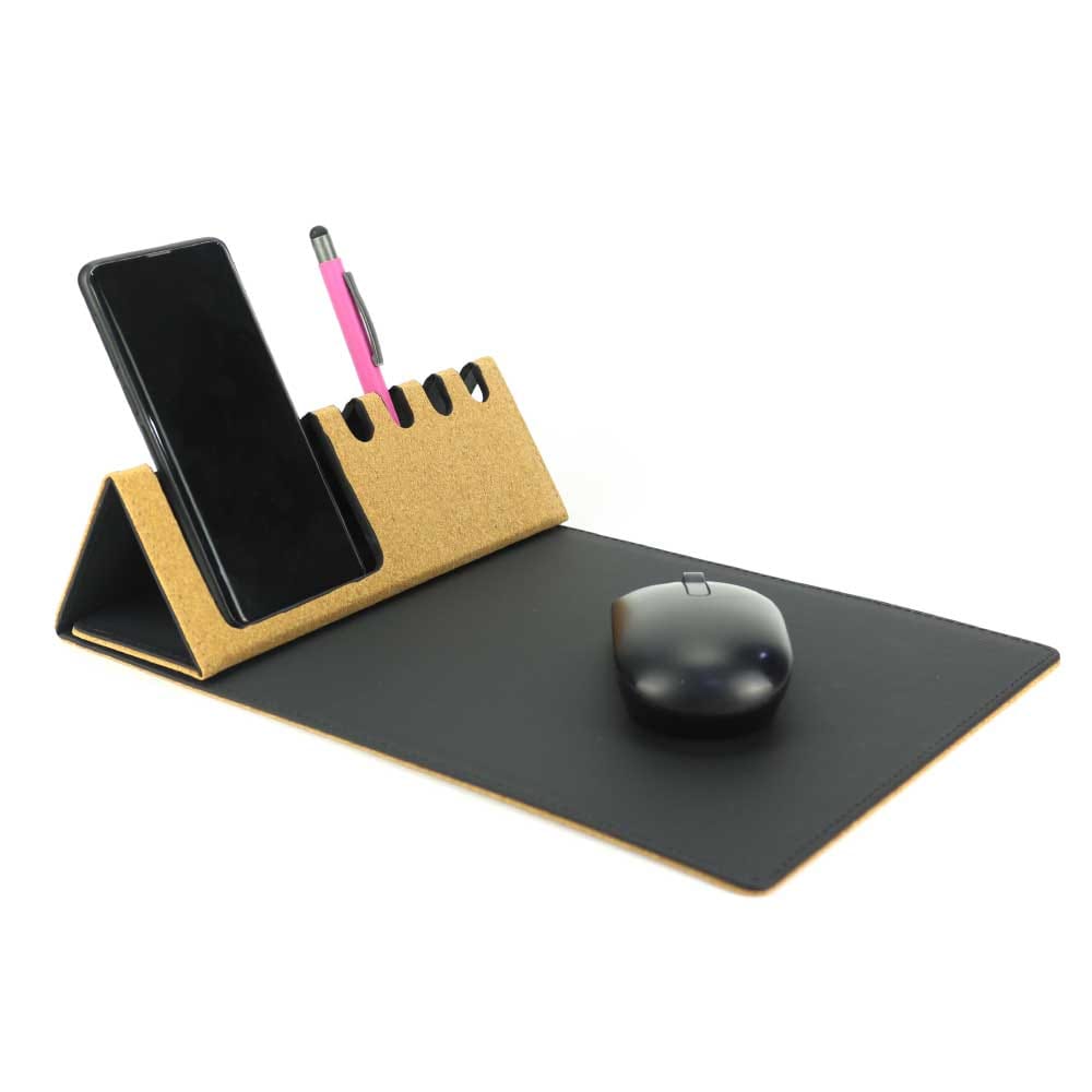 MPD-260-CO-main-t.jpg Multi Function Foldable Cork+PU Mousepad - Image 1