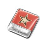 Square Metal Badges with Butterfly Clutch - Image 3