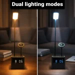 Multifunctional Desk Lamp with Wireless Charger and Clock - Image 3
