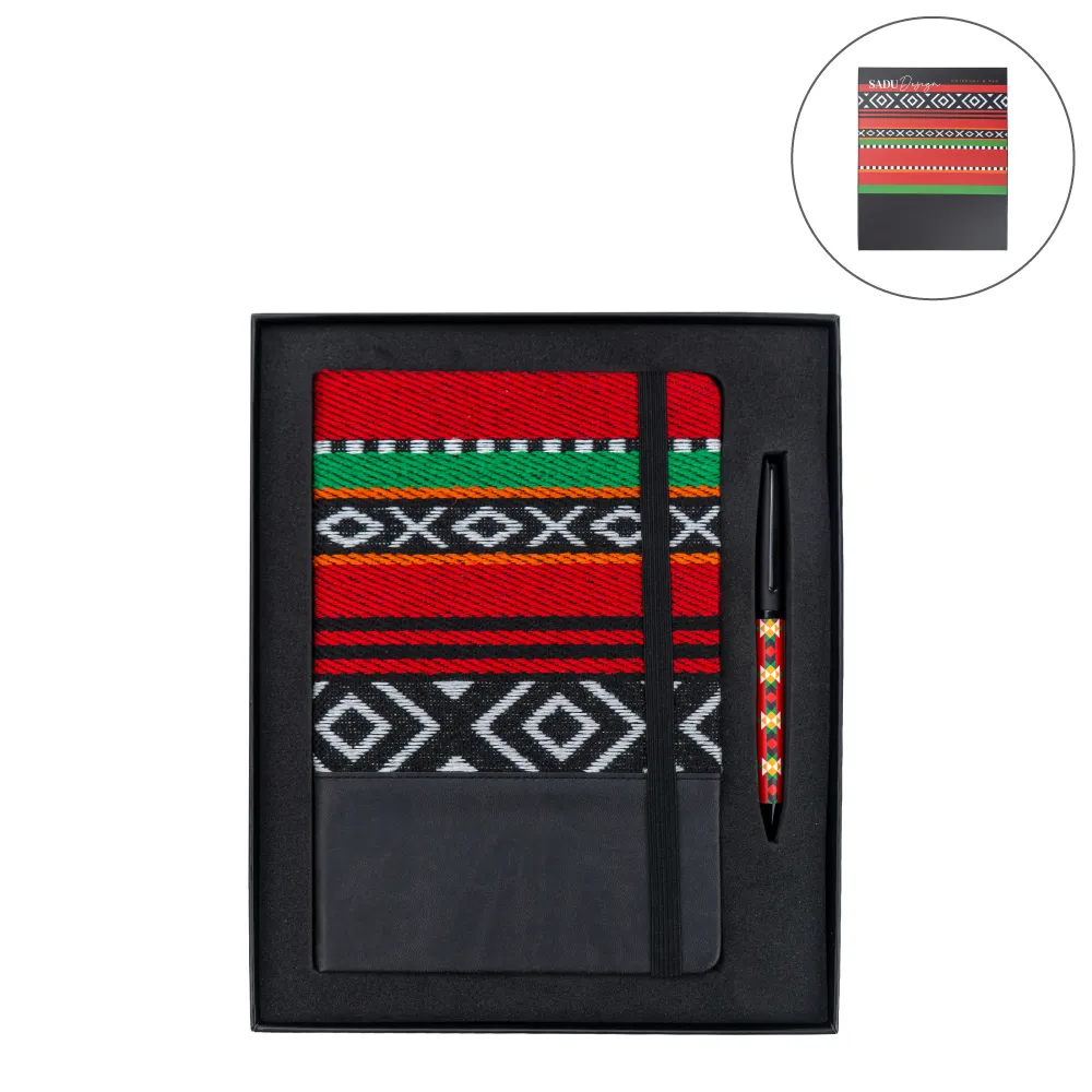 Notebook-and-Pen-Giftset-GS-068-Blank-2.webp Notebook and Pen Giftset in Traditional SADU Designs - Image 1