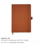 PU Notebook with Pen Holder - Image 7