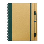 A5 Recycled Spiral Notebook with Stylus Pen & Elastic Band - Image 3