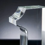 Crystal Glass Trophy in Number One Shape with Gold Lock Closure Box - Image 4