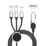 3-in-1 Multi Charging long cable 105cm with Light Up logo design - Image 4